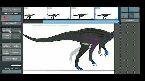 How to animate walk cycle for Dino in stick nodes