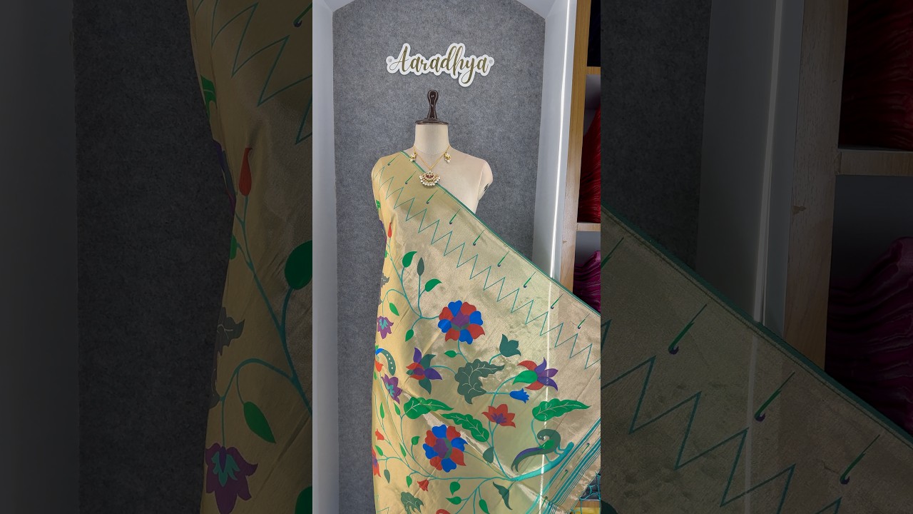 Dupatta - Pure Zari Floral Multicolor Weaving Paithani Dupatta