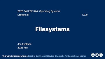 Filesystems (2023 Fall ECE 344 Section 1)