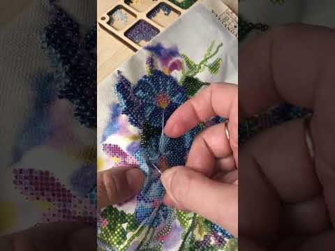 Вышивка бисером по холсту #handmade #вышивка #вышивкабисером