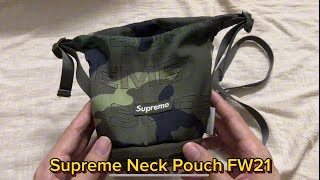 Supreme Neck Pouch Camo [FW21] - YouTube