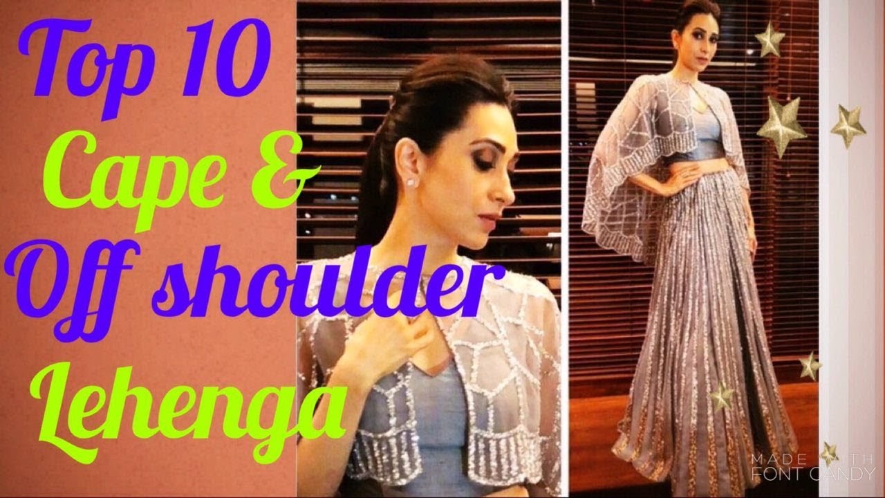 latest designer punjabi cape & off shoulder wedding party lehenga 2018 || E-commerce clothing ideas