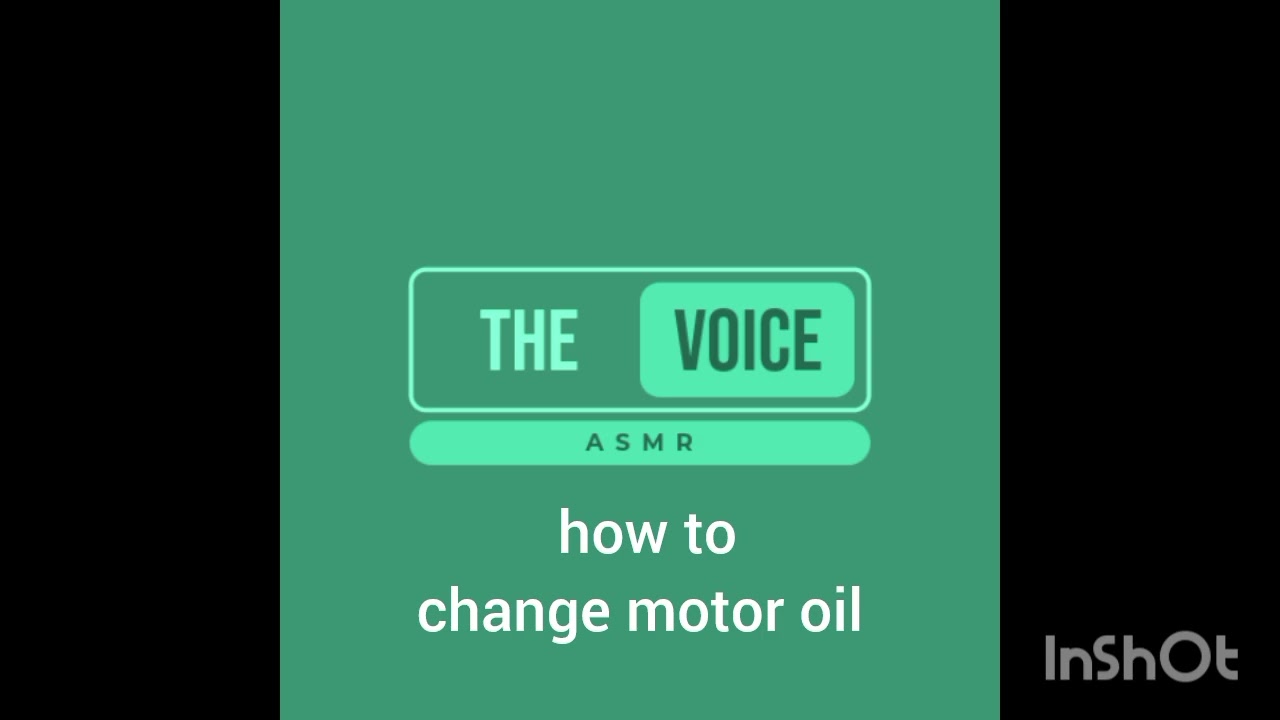 ASMR Tutorial on how to change motor oil 