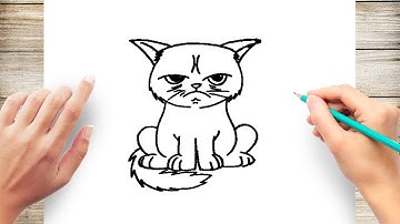 How to Draw Grumpy Cat Step by Step