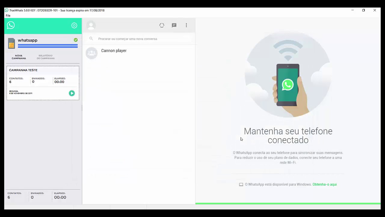 Novo Software para envio de campanhas WhatsApp em massa TrueWhats Janeiro  de 2018