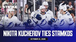 Kucherov Makes Lightning History, 3-Point Night Leads Bolts Past Golden Knights 6-2 | Daily Strike
