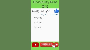 Divisibility rule of 5 #shorts #shortsviral #divisibilityruleof5