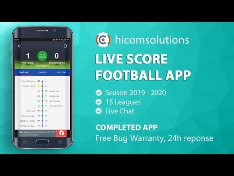 Android Demo - Live Score Football Mobile App Template, Script, Source Code for Sale