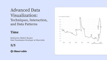 Time: Advanced Data Visualization: Techniques, Interaction, and Data Patterns - with Robert Kosara