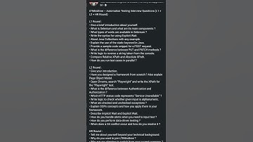 Automation Testing Interview Questions #selenium #softwaretesting #automationtesting #job #java #qa