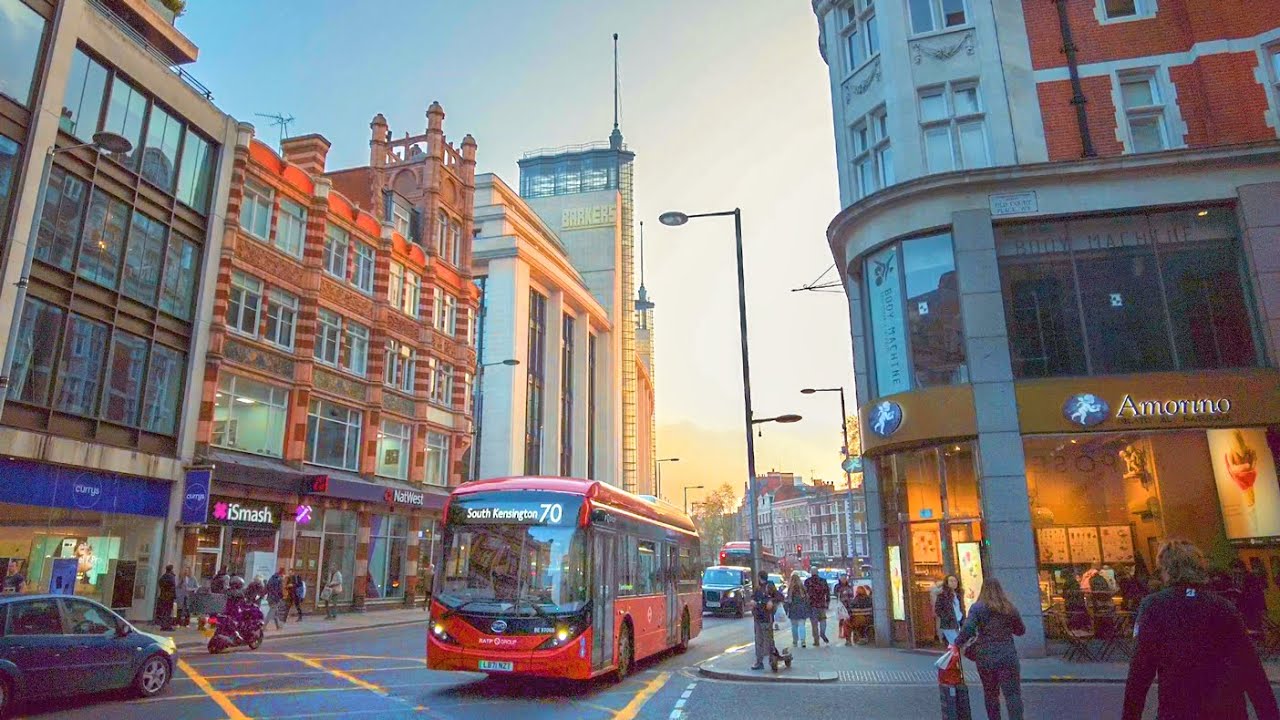 London Sunset Walk, Expensive Bayswater Mews to Kensington High Street
