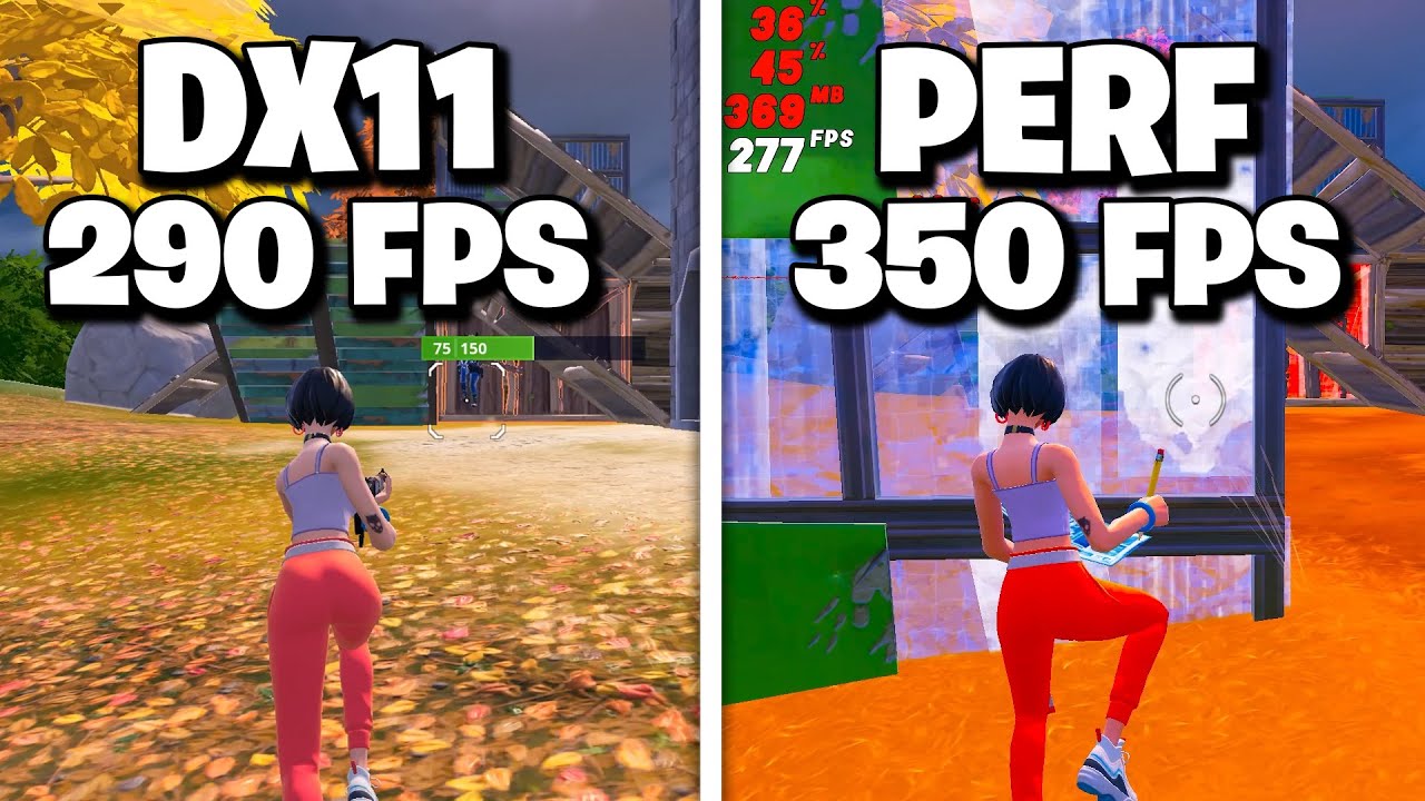 Fortnite Chapter 4 - DirectX 11 vs DirectX 12 vs Performance Mode - FPS  Boost 