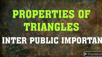 #inter#maths#1A#telugu# PROPERTIES OF TRIANGLES IMPORTANT 7 MARKS PUBLIC INTER 1st year #tutorlokesh