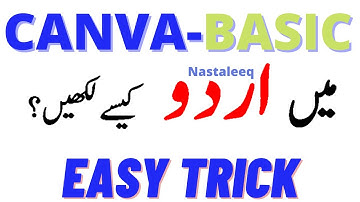 How to Write Urdu in Canva  - Canva me Urdu kaisay likhen  (Hindi & Urdu)