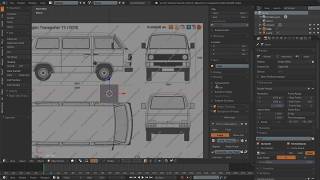 Blender Volkswagen T3 Model - Pt 03 - Blocking out the vehicle shape