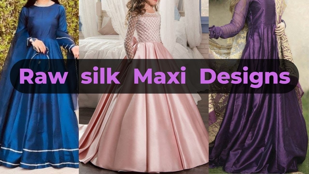 Beautiful Plain Silk Gown Design ||#silk #gown || - YouTube