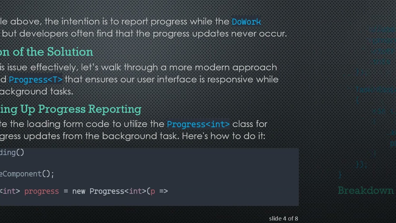 Resolving BackgroundWorker DoWork Function Issues in C#  WinForms