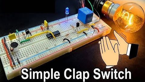 Clap switch | 555 timer IC + transistor + condenser mic |
