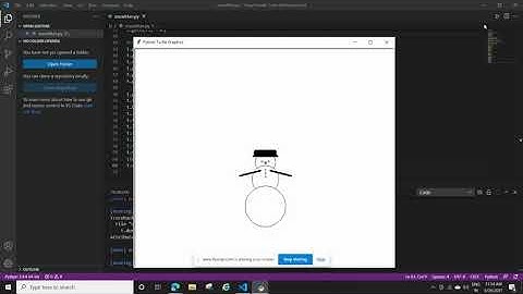 Draw snowMan using python & turtle #python #snow #snowman #graphic