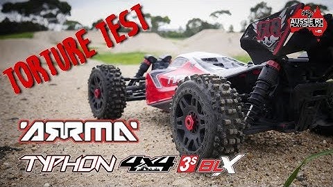 ARRMA Typhon 3S Torture Test on 3S LiPo with 20T pinion and Badlands