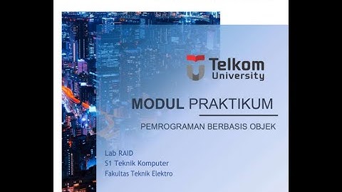 Modul 1   Pengenalan dan Dasar Python - Pemrograman Berbasis Objek