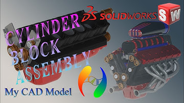 V12 engine | Part 22 | Cylinder Block Assembly | Design in Solidworks