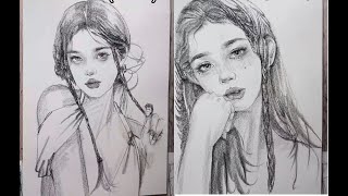 Draw a Portrait of Girl Using Reference Photo