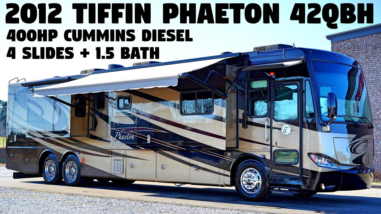 2012 Tiffin Phaeton 42QBH 1.5 Bath A Class 400HP Cummins Tag Axle Diesel Pusher - $212,900