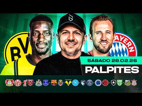 PALPITES DE FUTEBOL PARA 28 02 2026 (SÁBADO) | Boleiros Tips
