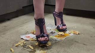 Burger King food crush experiment #foodcrush #highheels #oddlysatisfying #Shego #burger #crush