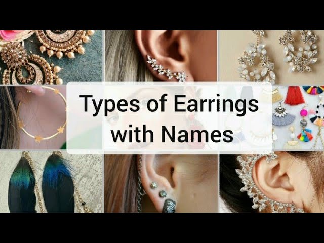 Different types of earrings for girls with names Earrings design for  women WEARING IT  YouTube