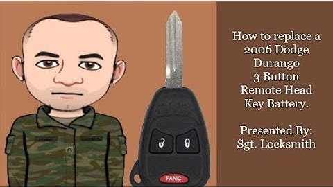 How to replace a 2006 Dodge Durango 3 Button Remote Head Key Battery