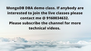 Mongodb Demo -- Started new batch