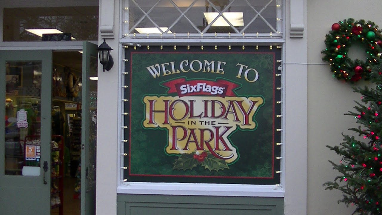 Six Flags Great Adventure Holiday in the Park 2015- Part 1 Day Time 11/22/2015