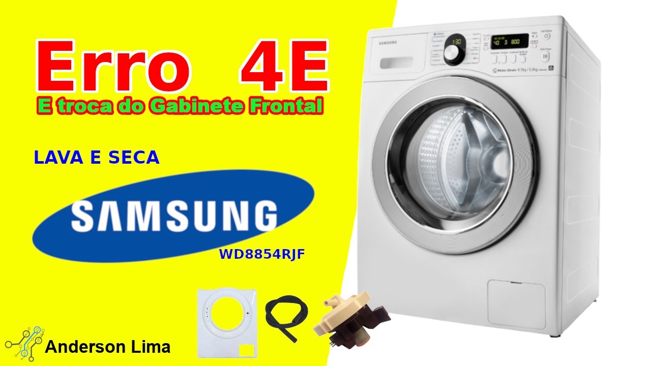 Lava e Seca Samsung - Como resolver o erro E4 na máquina de lavar ...