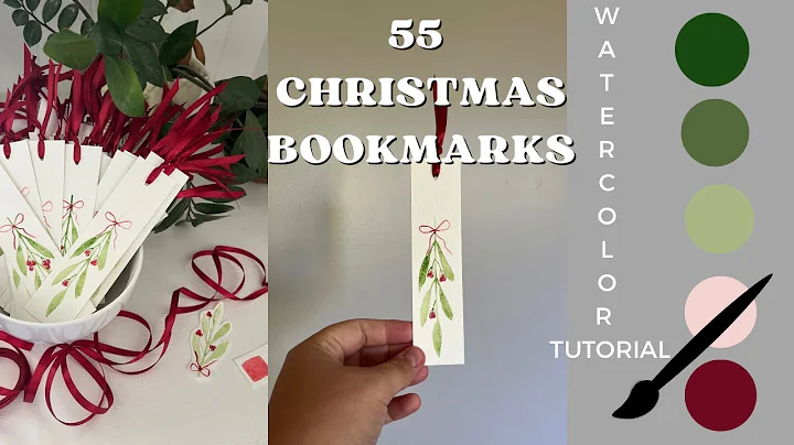 Easy Christmas Watercolor Bookmark Tutorial For Beginners