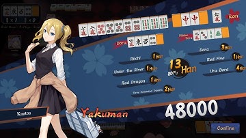 The most brutal Double ron. Yakuman #4, Double Ron #13, Under the River #12 | Mahjong Soul