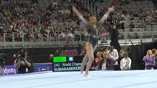 Tiana Sumanasekera - Floor Exercise - 2024 Xfinity U.S. Championships -  Sr. Women Session 2 Day 1