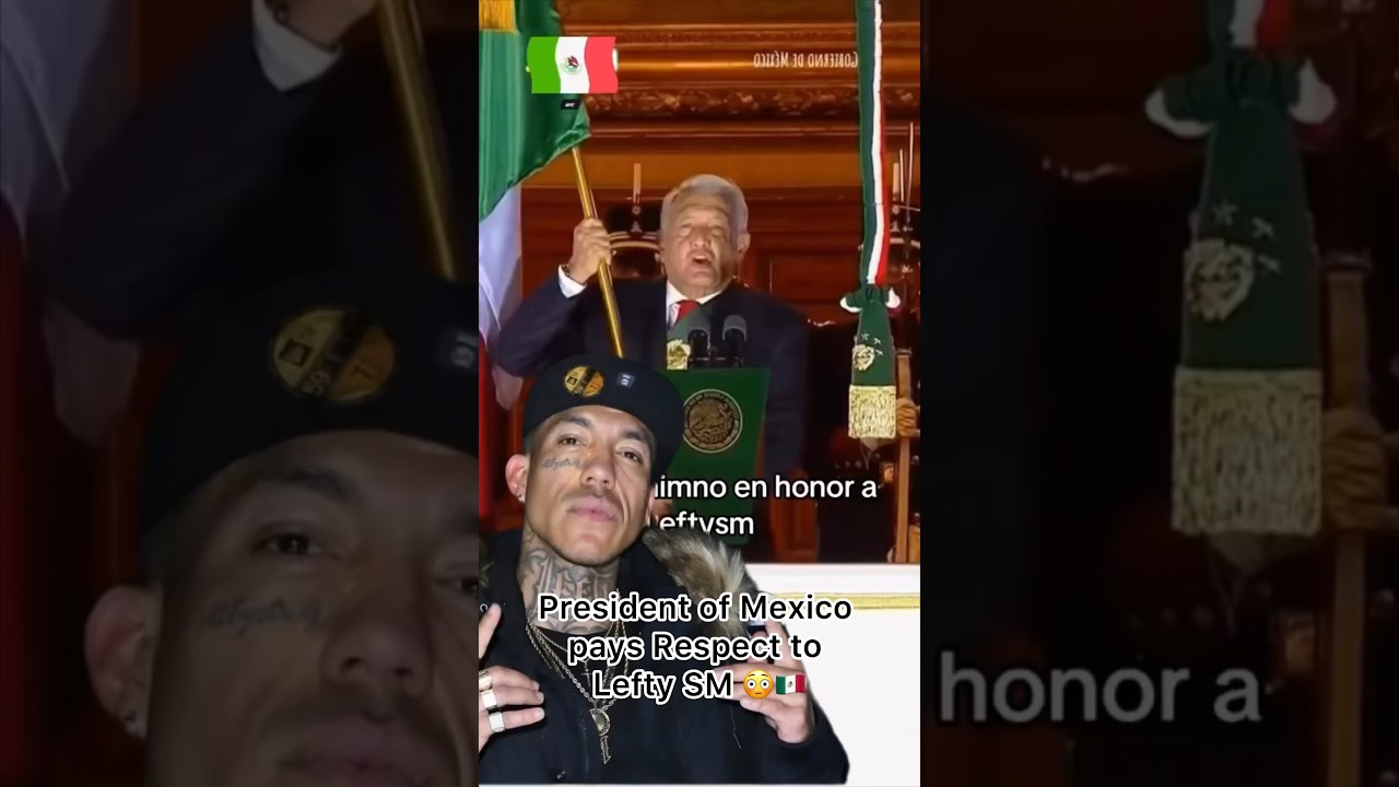 President of Mexico pays respect to￼ Lefty SM 🕊️🇲🇽 
