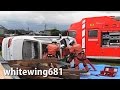 [Car Crash Rescue Demo] 交通事故現場救助訓練 南砺消防署救助隊 [南砺市総合防災訓練] 2014.8.31
