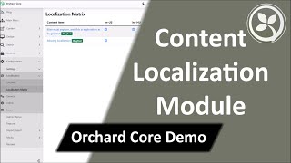 Celebrity Content Localization Module - Orchard Core Demo Wealth