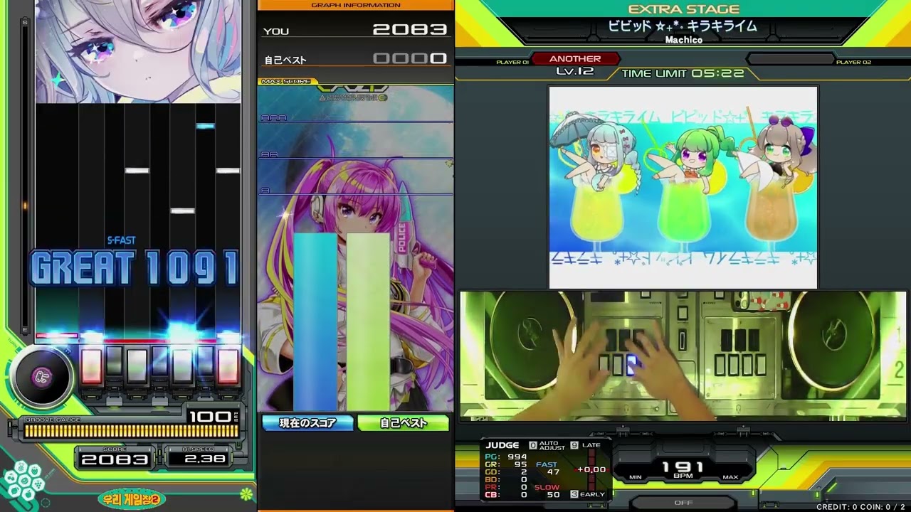 Beatmania IIDX 33 Sparkle Shower] ビビッド ☆+*。キラキライム SPA