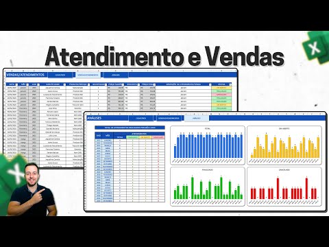 Planilha Registro de Atendimentos e Vendas com Análise Completa | Baixar Grátis