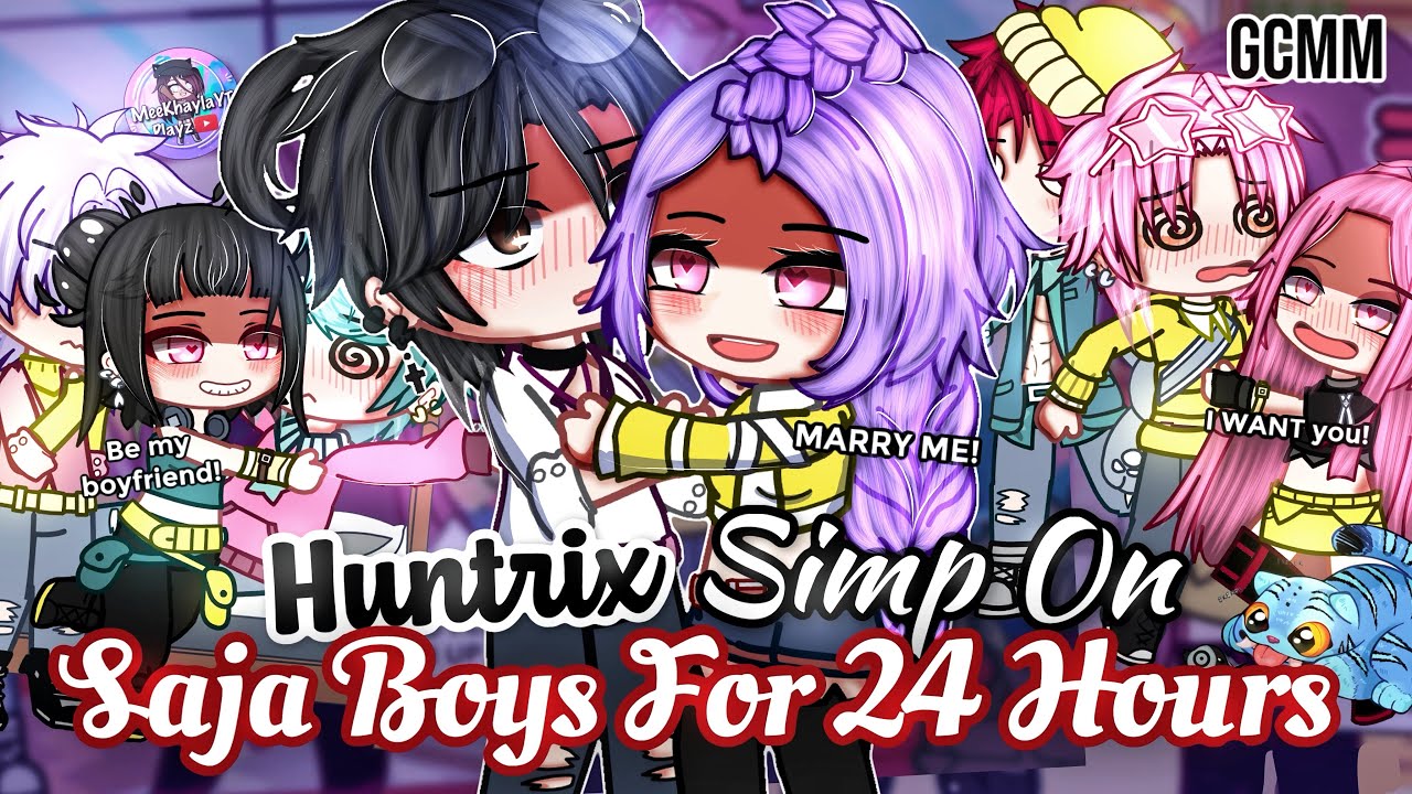 HUNTRIX Simp On SAJA Boys For 24 Hours | KPOP Demon Hunters | GLMM / GCMM | Мини-фильм Gacha Club