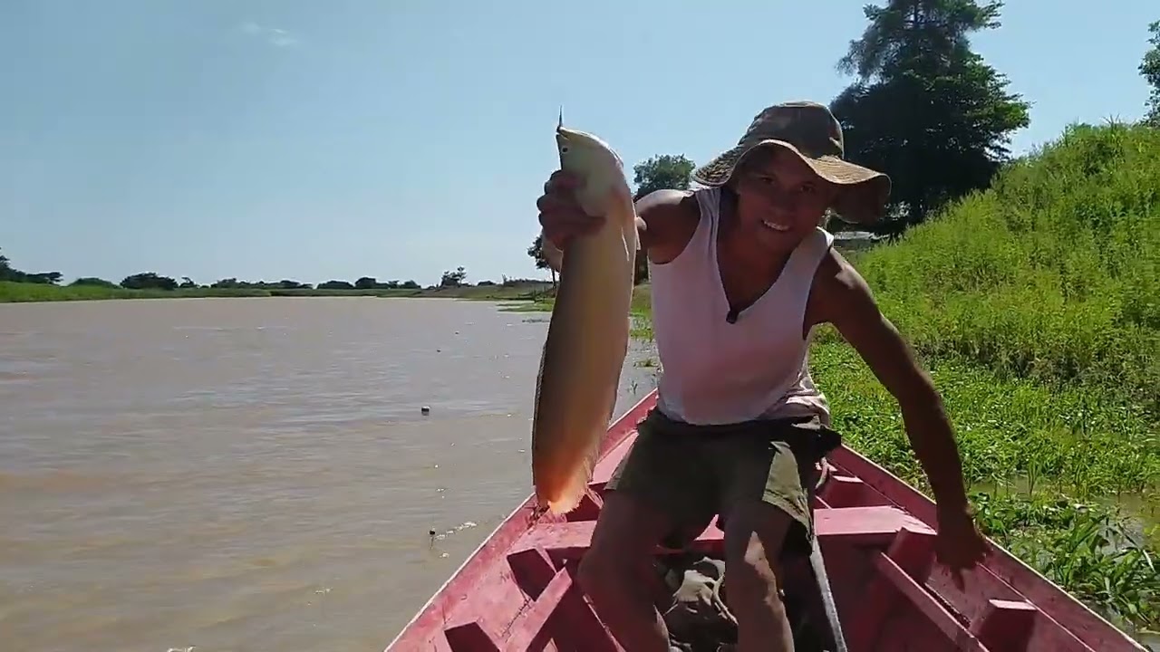 PESCARIA NO LAGO/ PEGUEI ARUANÃ/ VIDA RIBEIRINHA/AMAZÔNIA 