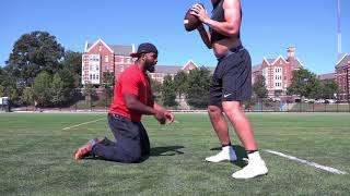 YPL Drills   QB Drop To Hitch Progression   10 5 17