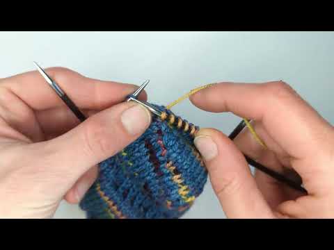 Working the k2tog decrease for Simplingo Sock gusset