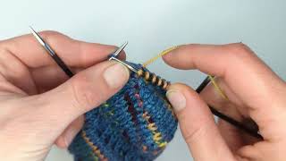 Working the k2tog decrease for Simplingo Sock gusset