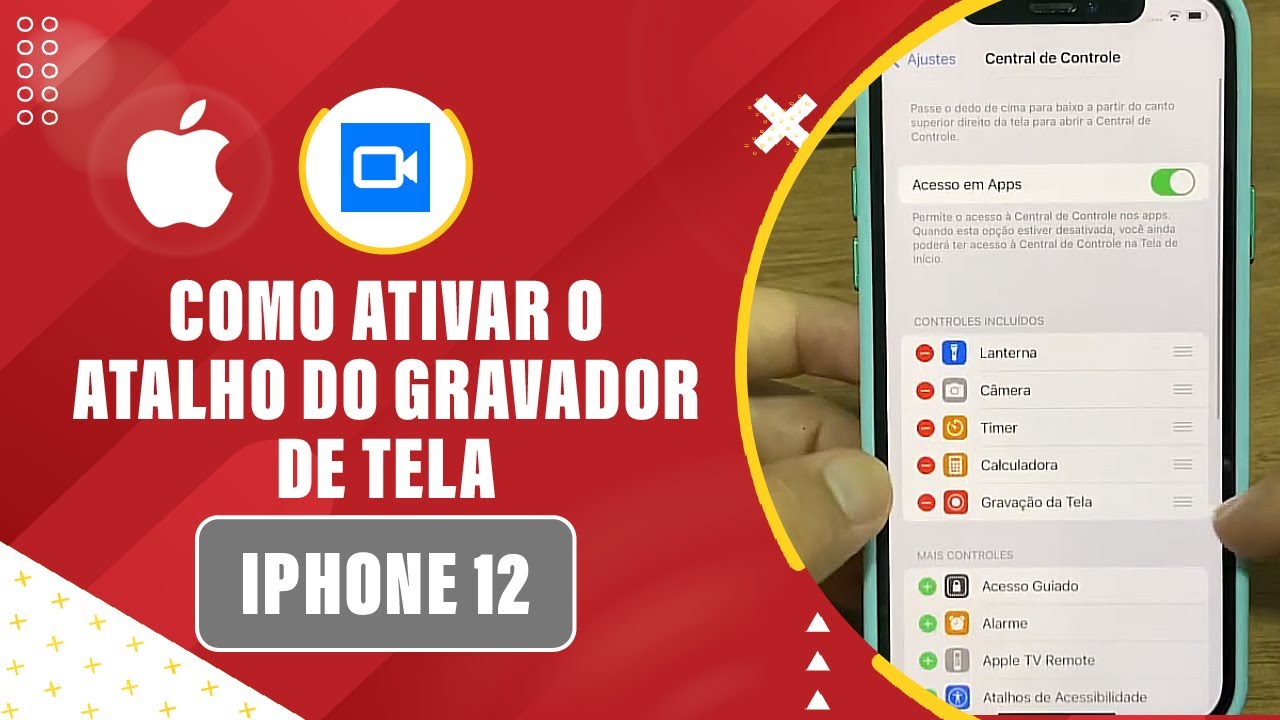 Como ativar o atalho do gravador de tela no iPhone 12 - Passo a passo ...