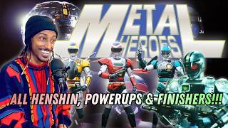 REACTING TO ALL THE METAL HEROES TRANSFORMATIONS, POWER UPS AND FINISHERS!!!
